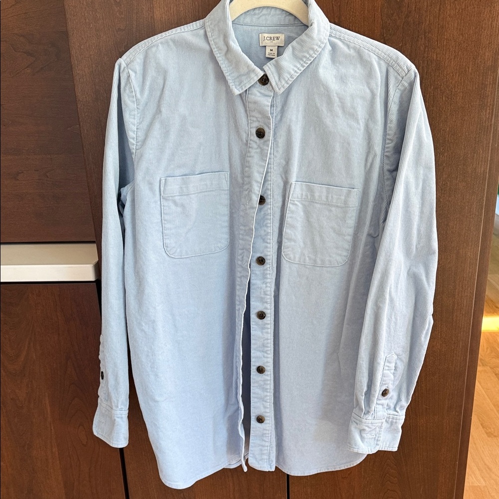 J. Crew Pale Blue Casual Cotton Button-Down Shirt